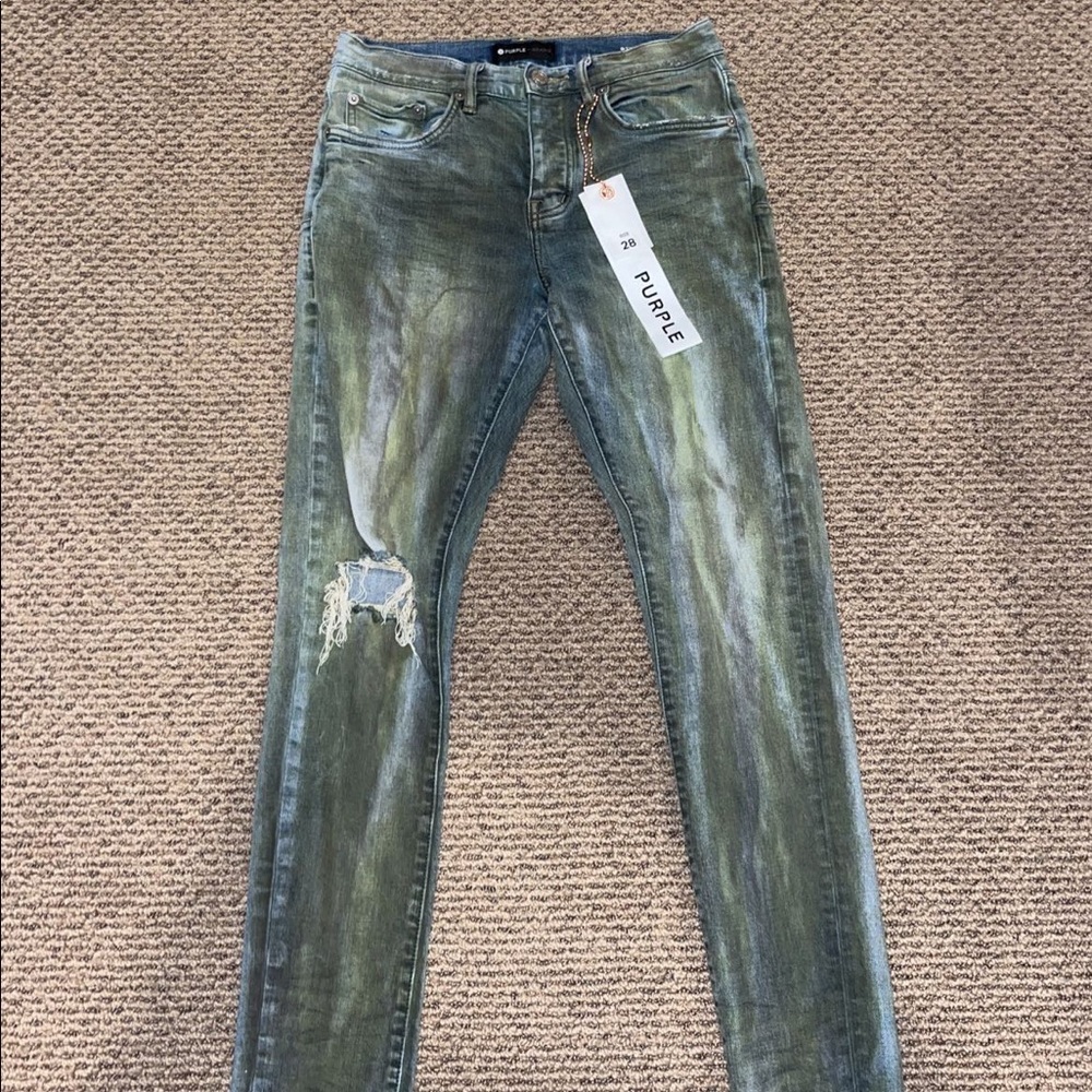 Purple Brand Distressed Tie-Dye Jeans